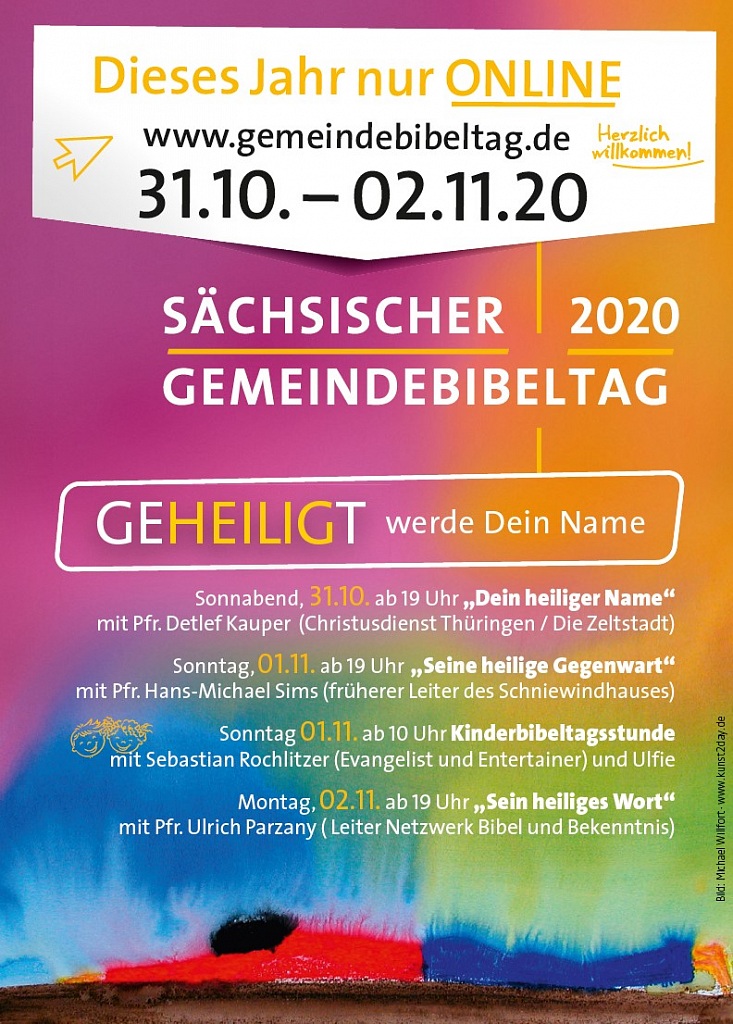 Sächsischer Gemeindebibeltag 2020 - „GEHEILIGT werde Dein Name"